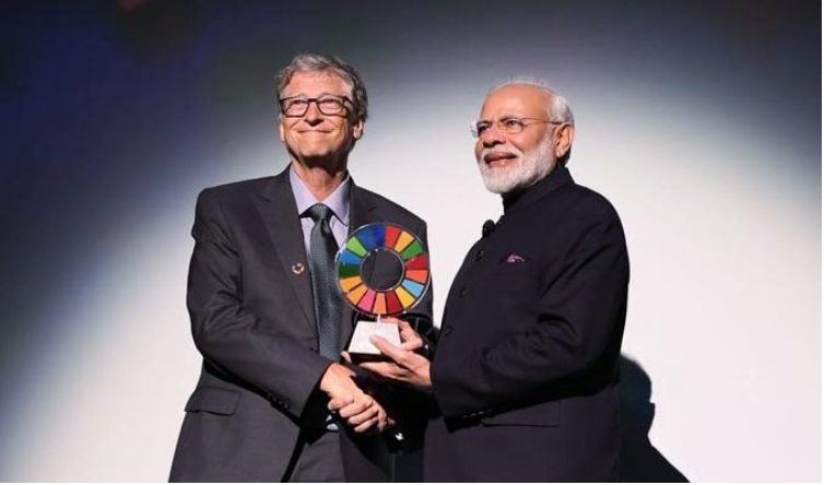 PM Modi conferred with 'Goalkeeper Award' for Swachh Bharat Abhiyan